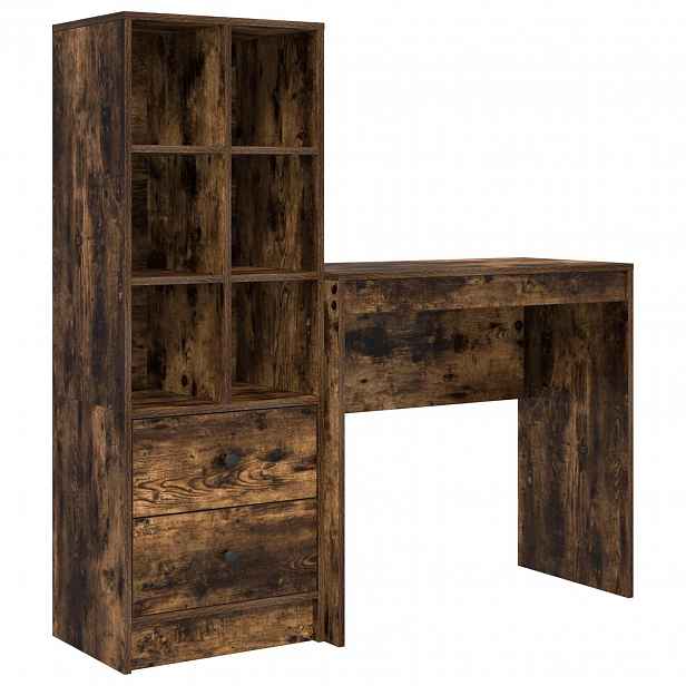 vidaXL Stůl Kouřový dub 125,5 x 40 x 127 cm 2 ks