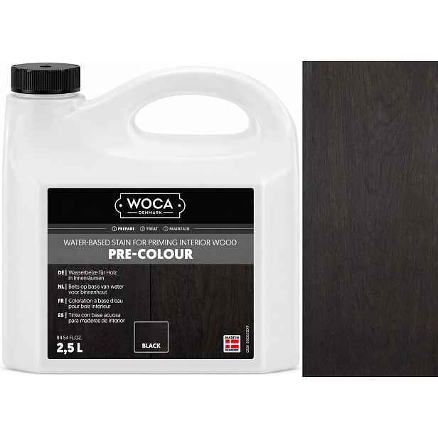 Woca Pre-Colour Black 2,5L černá barva na dřevo pod olej na podlahy
