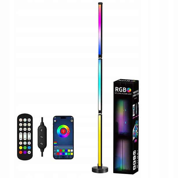 Vysoká Led Rgb Podlahová Stojací Lampa Noční Lampa 120 CM Dálkový Ovladač