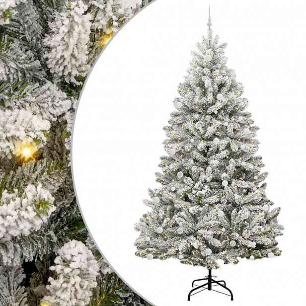 vidaXL Umělý vánoční stromeček 270 cm 300 LED Teplá bílá PVC a ocel