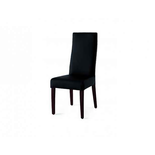 Jídelní židle LATCHI černá, mahagon - 47x59xV107 cm