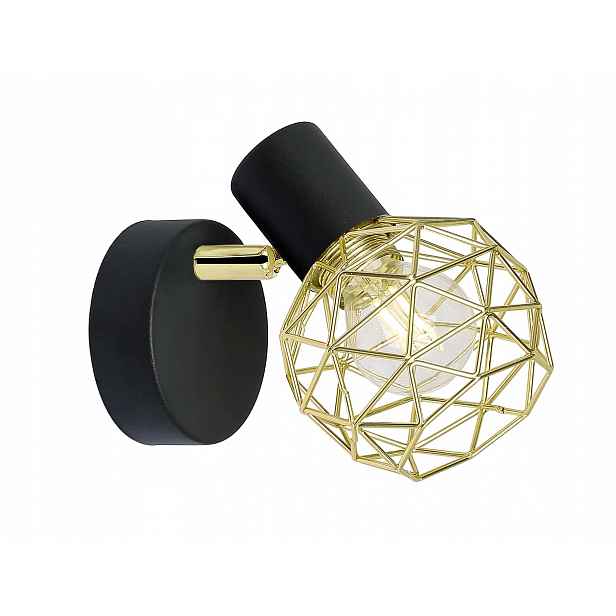 Nástěnná lampa Candellux Acrobat 40W E14 Ažurové stínidlo Černá Zlatá