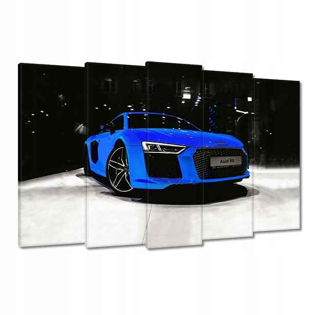 Obrazy 150x95 Modré Audi Audica R8