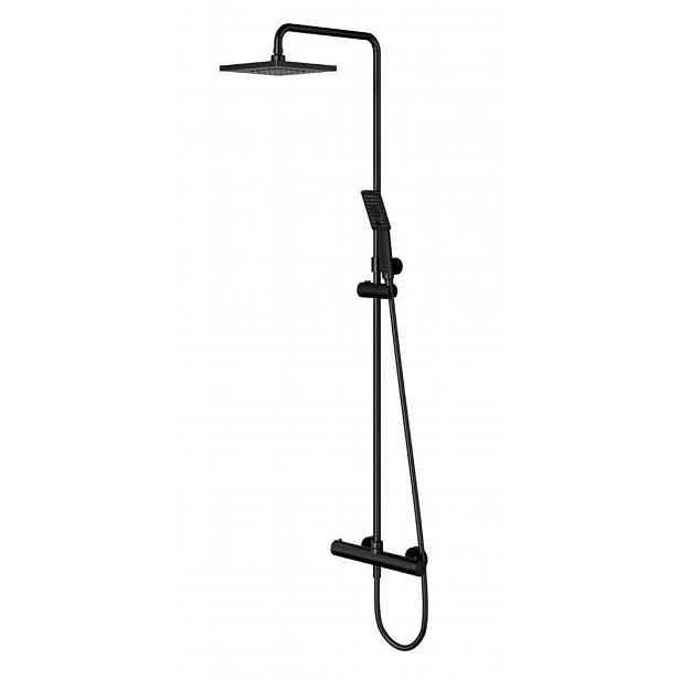 OMNIRES Y - Sprchový set s termostatem, 20x20 cm, 3 proudy, matná černá Y1244JBL