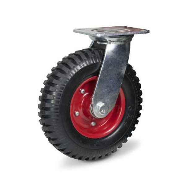 Pevné pojezdové kolo d160/150kg, černá guma, kuličkové ložisko