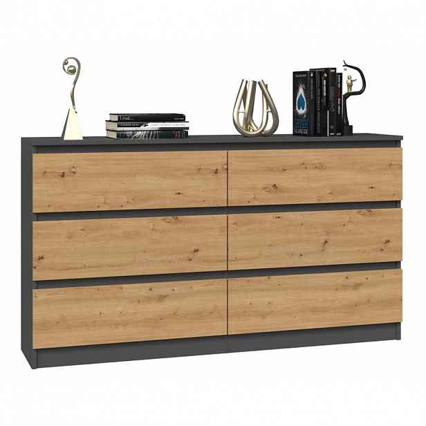 RAUMHIRSCH FURNITURE KOMODA antracitová, Artisan 138/75/40