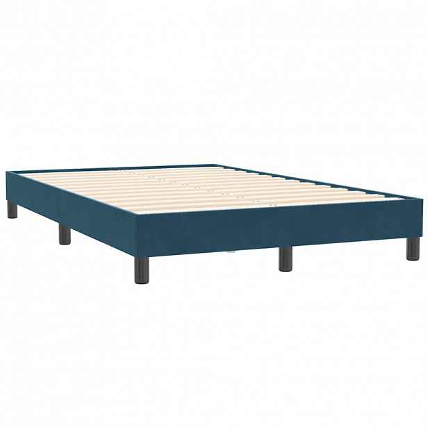 vidaXL Rám postele bez matrace tmavě modrý 120x210 cm samet