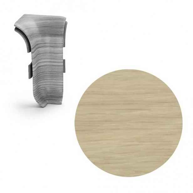Vnitřní roh k soklu Naturel dub unikát , PVC délka 0,5 cm, výška hrany 56 mm, NATNGTWR1