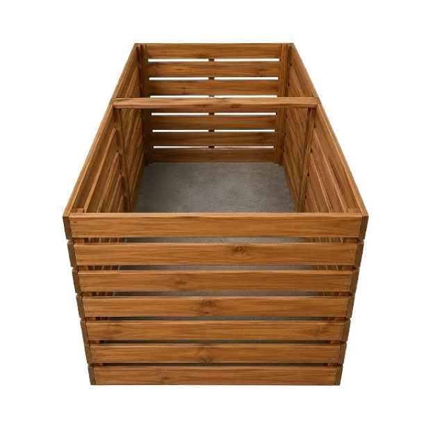 Dřevěný kompostér impregnovaný Teak, barva 240 x 120 x 90 2500 litrů