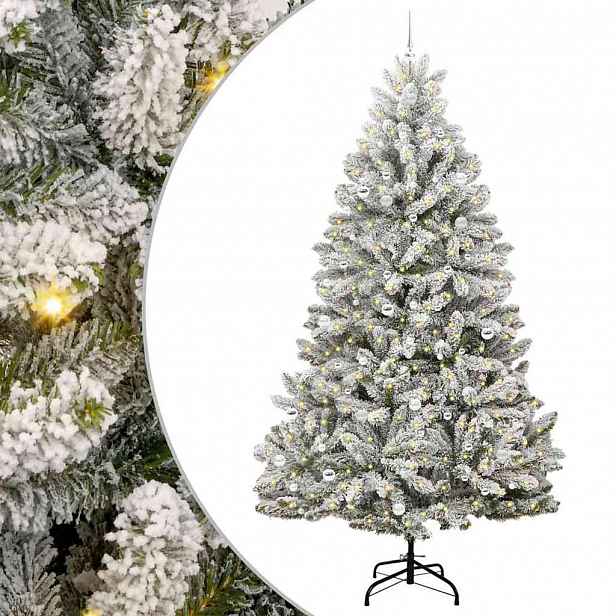 vidaXL Umělý vánoční stromeček 270 cm 300 LED Teplá bílá PVC a ocel
