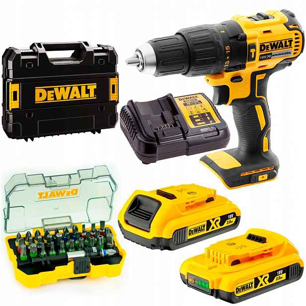 DeWalt DCD778D2T příklep aku šroubovák 18V 2x2Ah 32 bitů