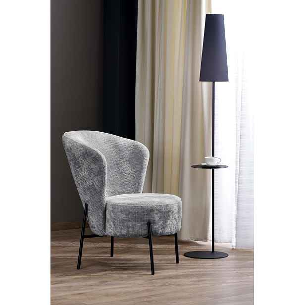 HALMAR Čalouněné designové křeslo CEZAR šedé