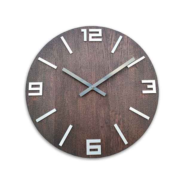 ModernClock Nástěnné hodiny Dob hnědé