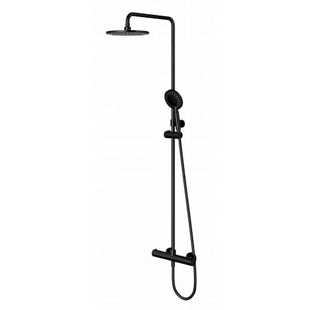 OMNIRES Y - Sprchový set s termostatem, průměr 23 cm, 3 proudy, matná černá Y1244NBL