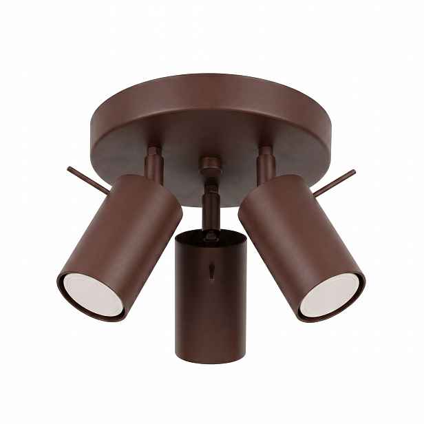 Stropní Svítidlo Stropní svítidlo Talířová lampa se 3 trubicemi Ring 3P hnědá Sollux