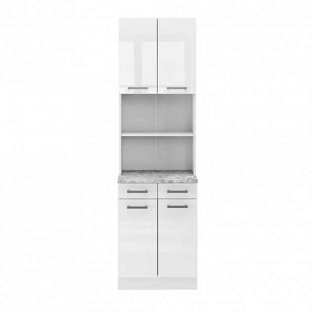 Vicco KUCHYŇSKÝ BLOK R-Line Bílá vysoký lesk 60 cm S pracovní deskou