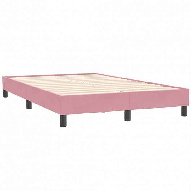 vidaXL Rám postele bez matrací růžová 120x210 cm samet
