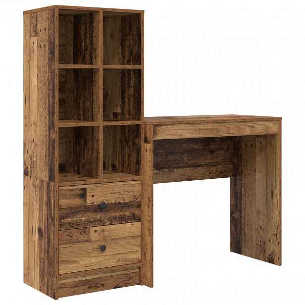 vidaXL Stůl Staré dřevo 125,5 x 40 x 127 cm 2 ks