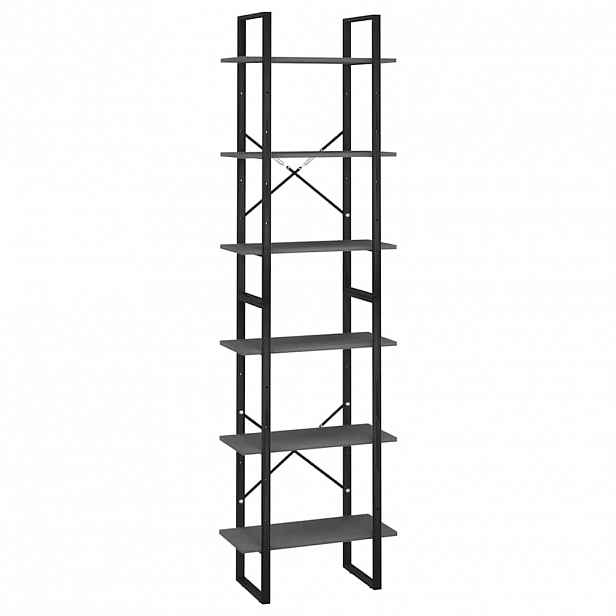 vidaXL Úložný regál šedý 60 x 30 x 210 cm kompozitní dřevo