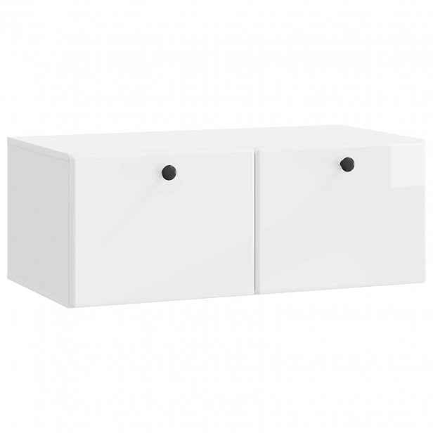 vidaXL Nástěnná TV skříň 78,5 x 41 x 30 cm Bílá s vysokým leskem