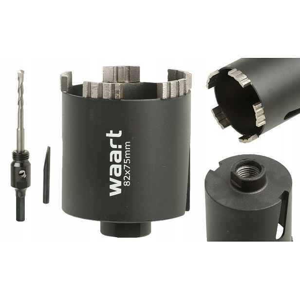 Korunkový Vrták Na Betonu Diamantový Turbo 82 mm Fréza Korunka Adaptér Hex