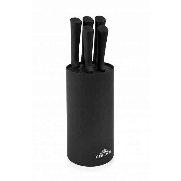 Set kuchyňských nožů 5 Kusů v bloku Gerlach Smart Black, odolný