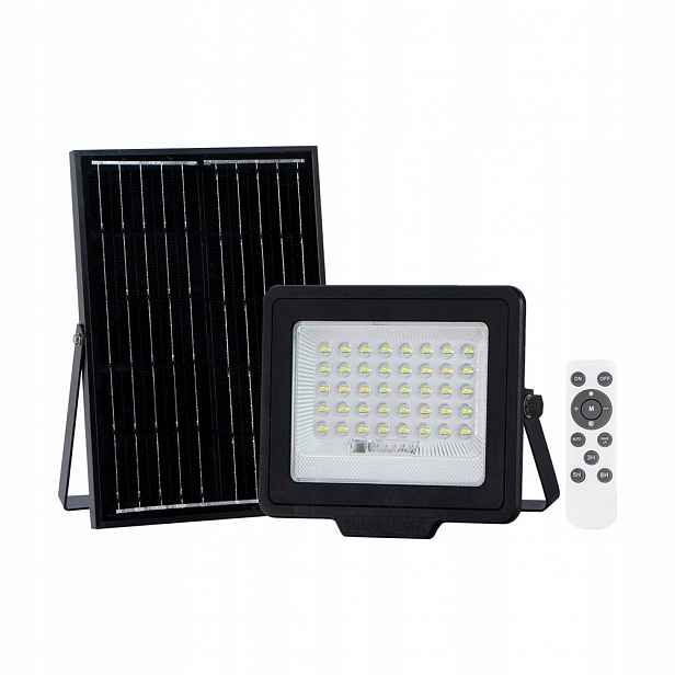 Solární Led 100W 884lm Černá Norla IP65 Neutrální 4000K Venkovní Italux