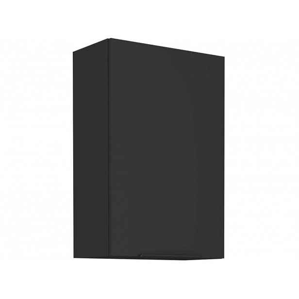 Vysoká horní skříňka SAJU - šířka 60 cm, černá