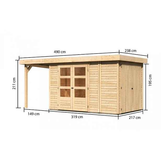 Dřevěný zahradní domek RETOLA 3 Lanitplast