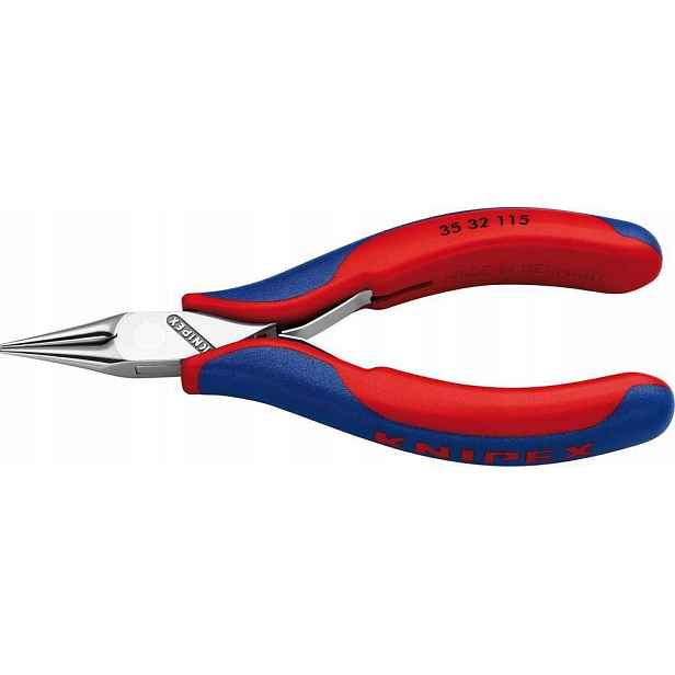 Kleště uchopovací pro elektroniku, kulato-špičaté čelisti 115mm Knipex