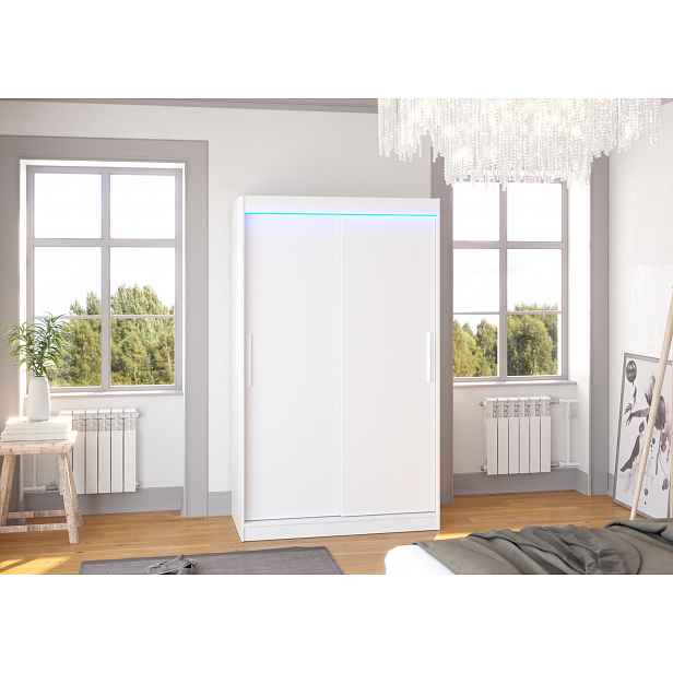 Policová šatní skříň 120 cm GABNA - bílá
