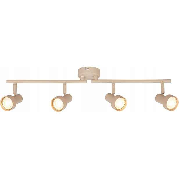 Stropní Svítidlo Bodové 4x GU10 Nastavitelné Reflektory 60,5 CM Beige