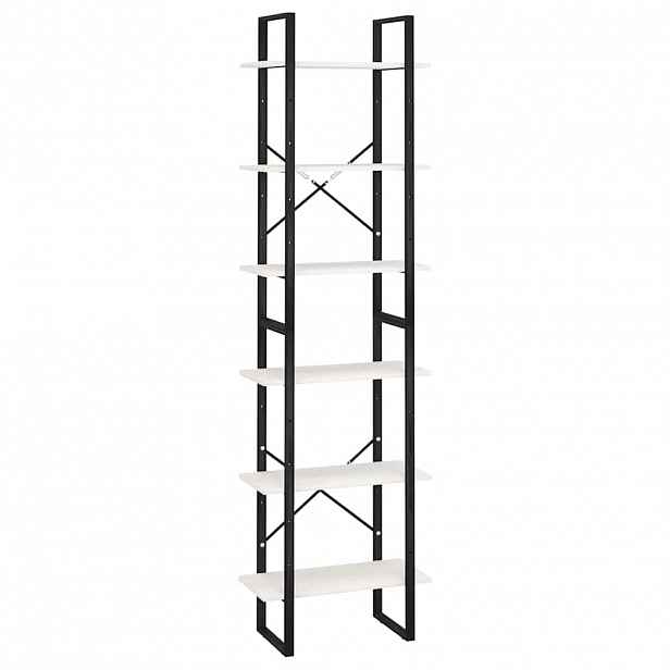 vidaXL Úložný regál bílý 60 x 30 x 210 cm masivní borové dřevo