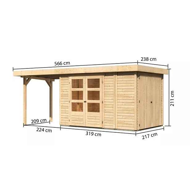 Dřevěný zahradní domek RETOLA 3 Lanitplast