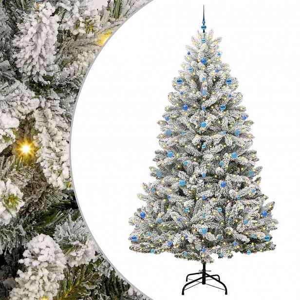 vidaXL Umělý vánoční stromeček 270 cm 300 LED Teplá bílá PVC a ocel