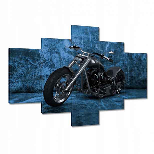 Obrazy 100x70 Modrá stěna Chopper