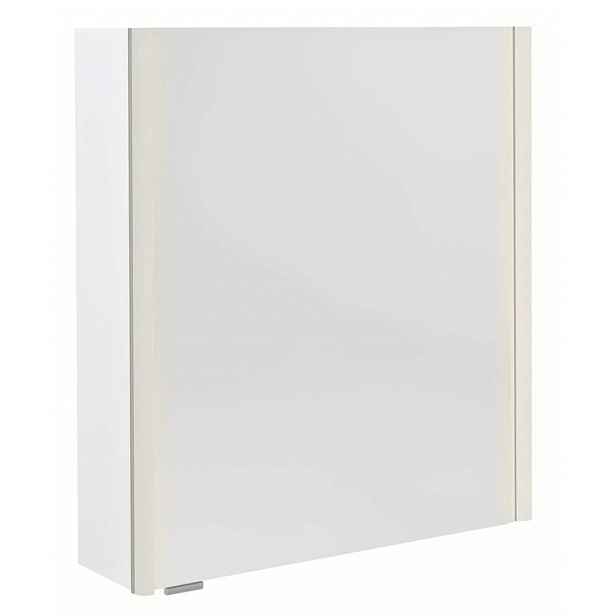 Sapho Alix - Zrcadlová skříňka s LED osvětlením 66x70x18 cm, 2x dvířka, P/L, bílá AX166-0030