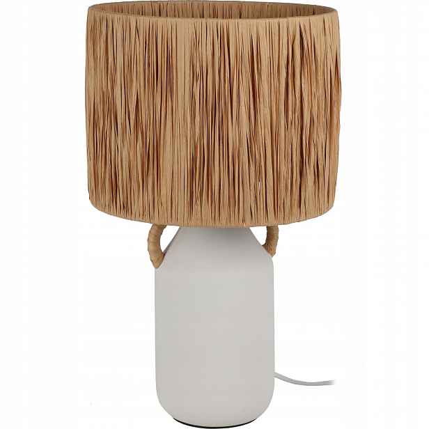 Stolní keramická lampa se stínítkem z pleteniny Ø 24 x 42 cm