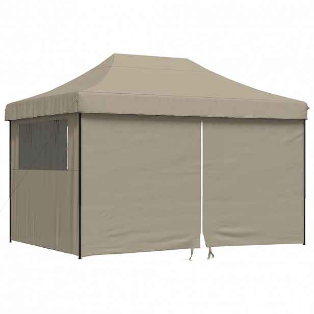 vidaXL Party Stan 410 x 279 x 315 cm Taupe s černým rámem