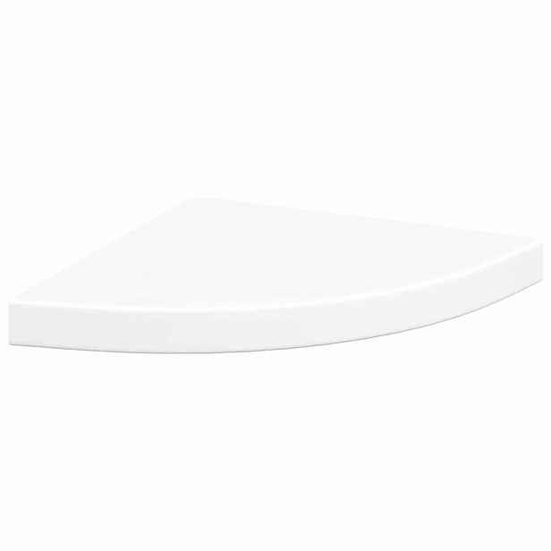 vidaXL Plovoucí rohová police bílá 35x35x3,8 cm MDF