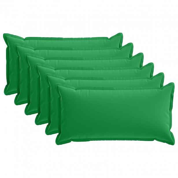 vidaXL Povlak na polštář 6 ks HOUTEN Zelená 40 x 80 cm Polyester