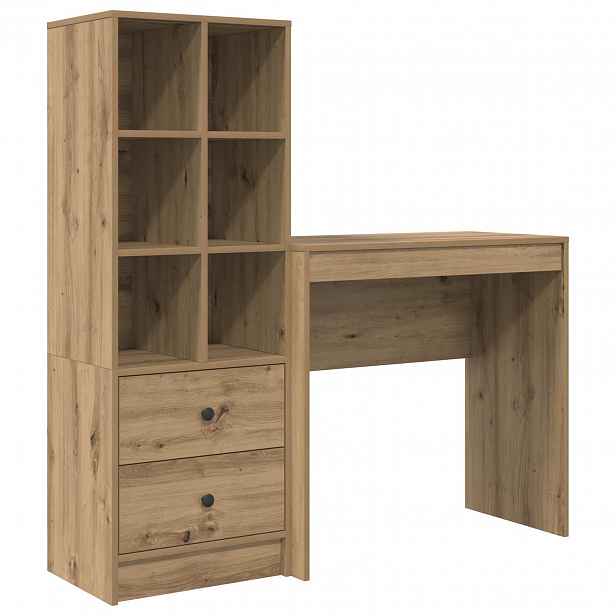 vidaXL Stůl Artisanový dub 125,5 x 40 x 127 cm 2 ks
