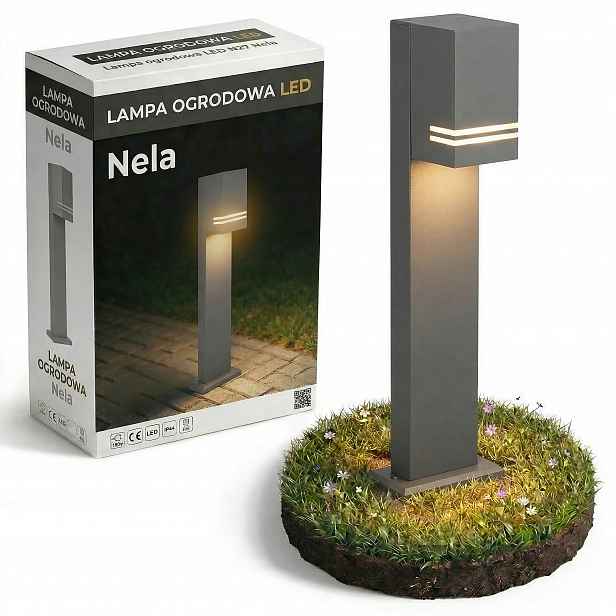 Zahradní stojící sloupková lampa 50 cm, venkovní, GU10, IP44, Led, černá