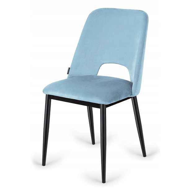 Čalouněná židle Goti Light Blue Velvet Lugano