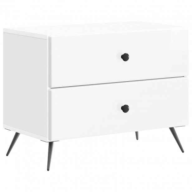 vidaXL Noční skříňka Bílá s vysokým leskem 62 x 34,5 x 47,5 cm
