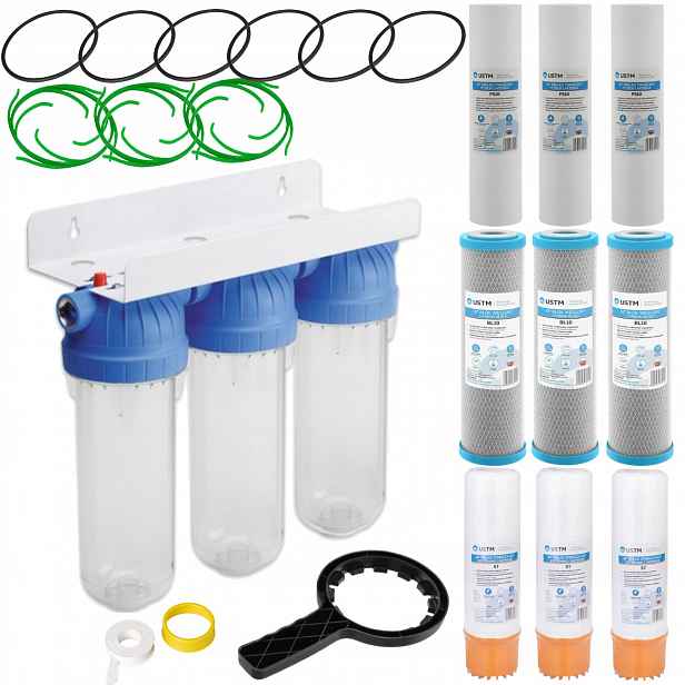 Sada vodního filtru pro celý dům 3-stupňový změkčovač