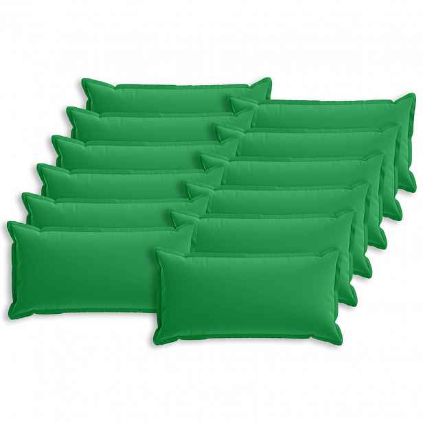 vidaXL Povlak na polštář 12 ks HOUTEN Zelená 40 x 80 cm Polyester