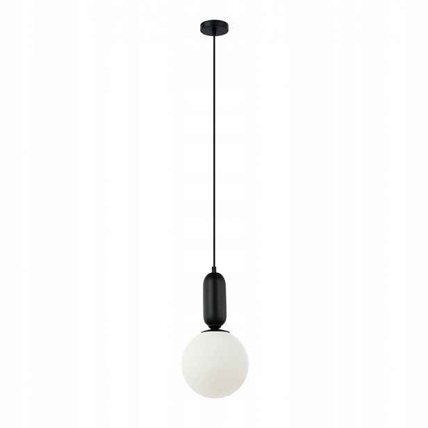 Aldeva PND-02340-1M-BK závěsná lampa s bílým skleněným stínítkem