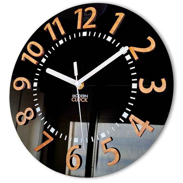 ModernClock Nástěnné hodiny Eros 28 cm černé