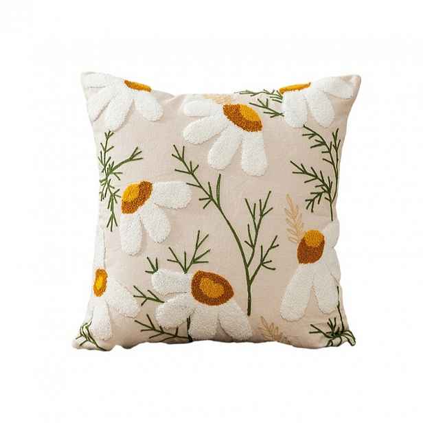 Povlak na polštář CHAMOMILE 45x45 cm, béžový